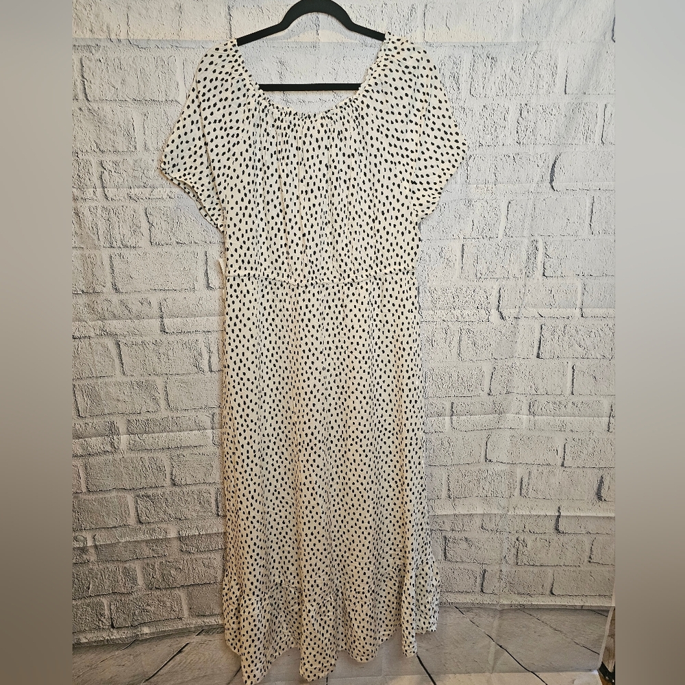 STYLE & CO polka dot long dress